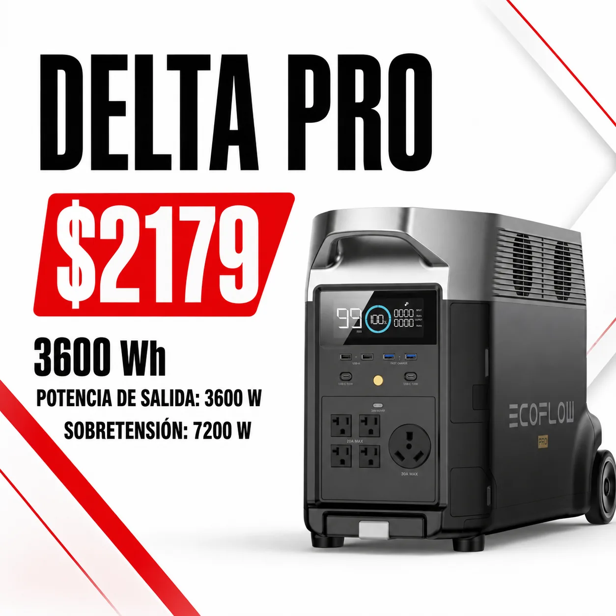 EcoFlow Delta Pro - generador solar para Cuba