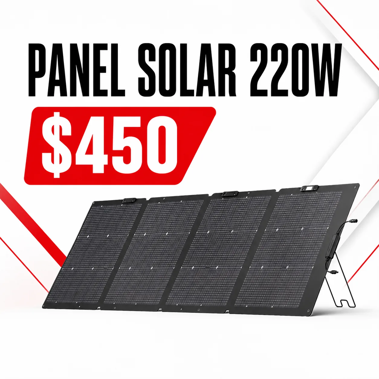EcoFlow Panel Solar 220W - generador solar para Cuba